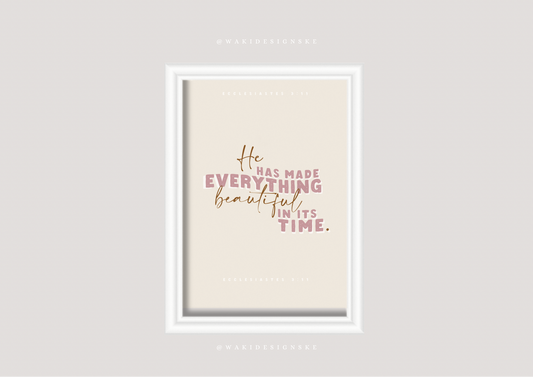 ‘Ecc. 3:11’ Wall Frame