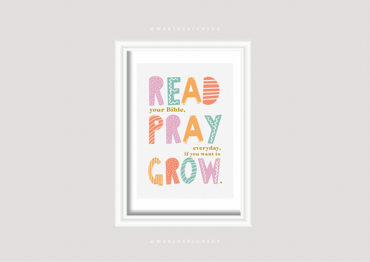‘Read, Pray, Grow’ Wall Frame