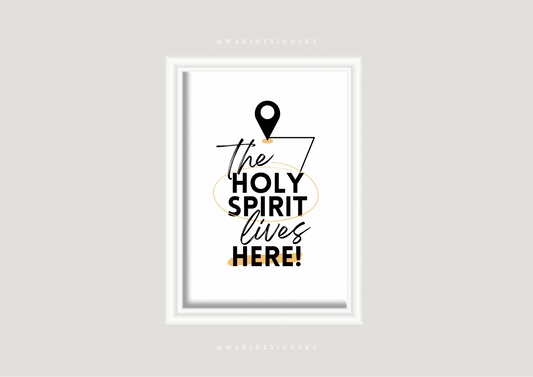 ‘The Holy Spirit lives here’ Wall Frame