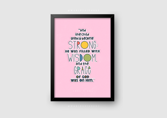 ‘Luke 2:40’ Wall Frame
