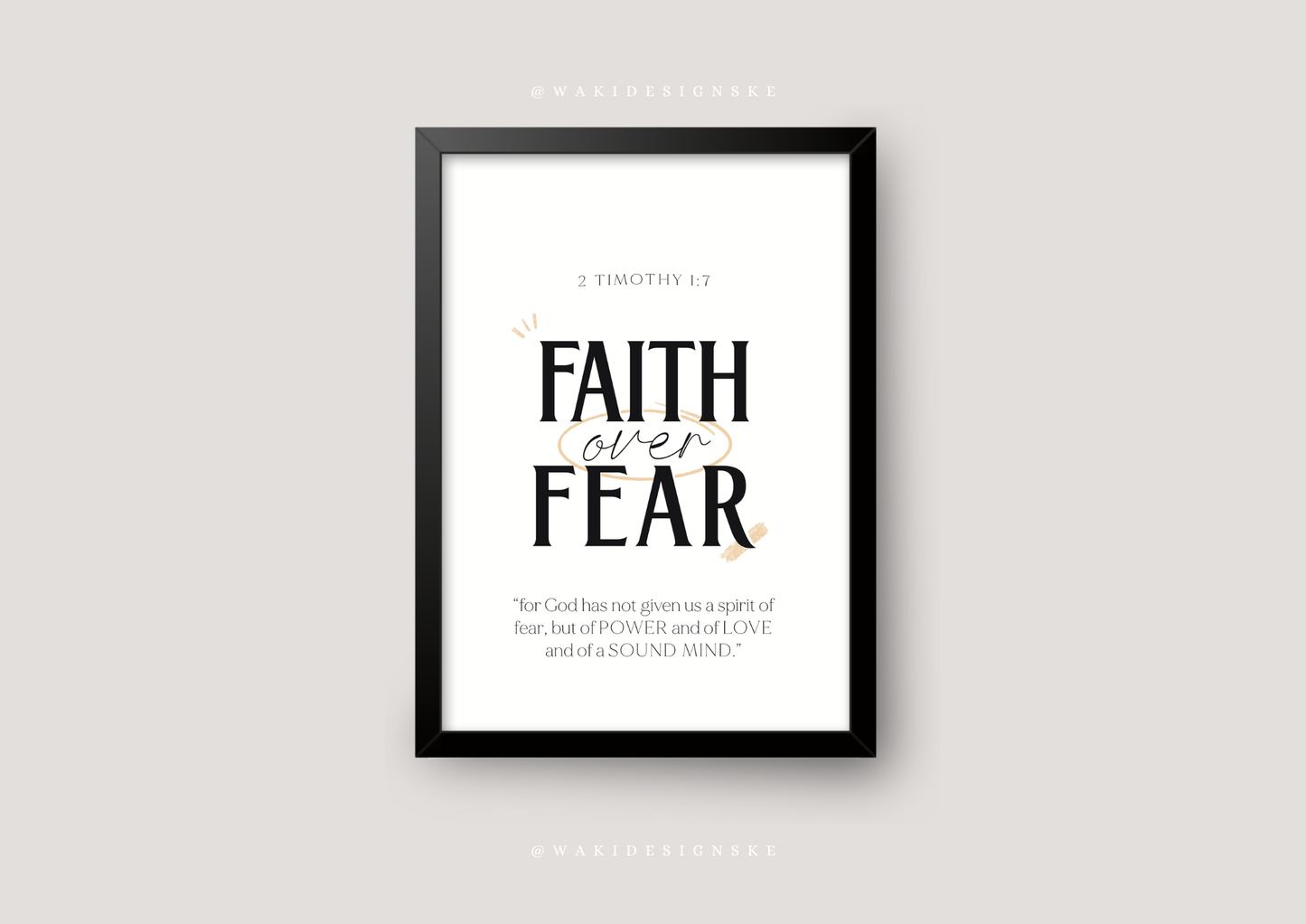 ‘Faith over Fear’ Wall Frame