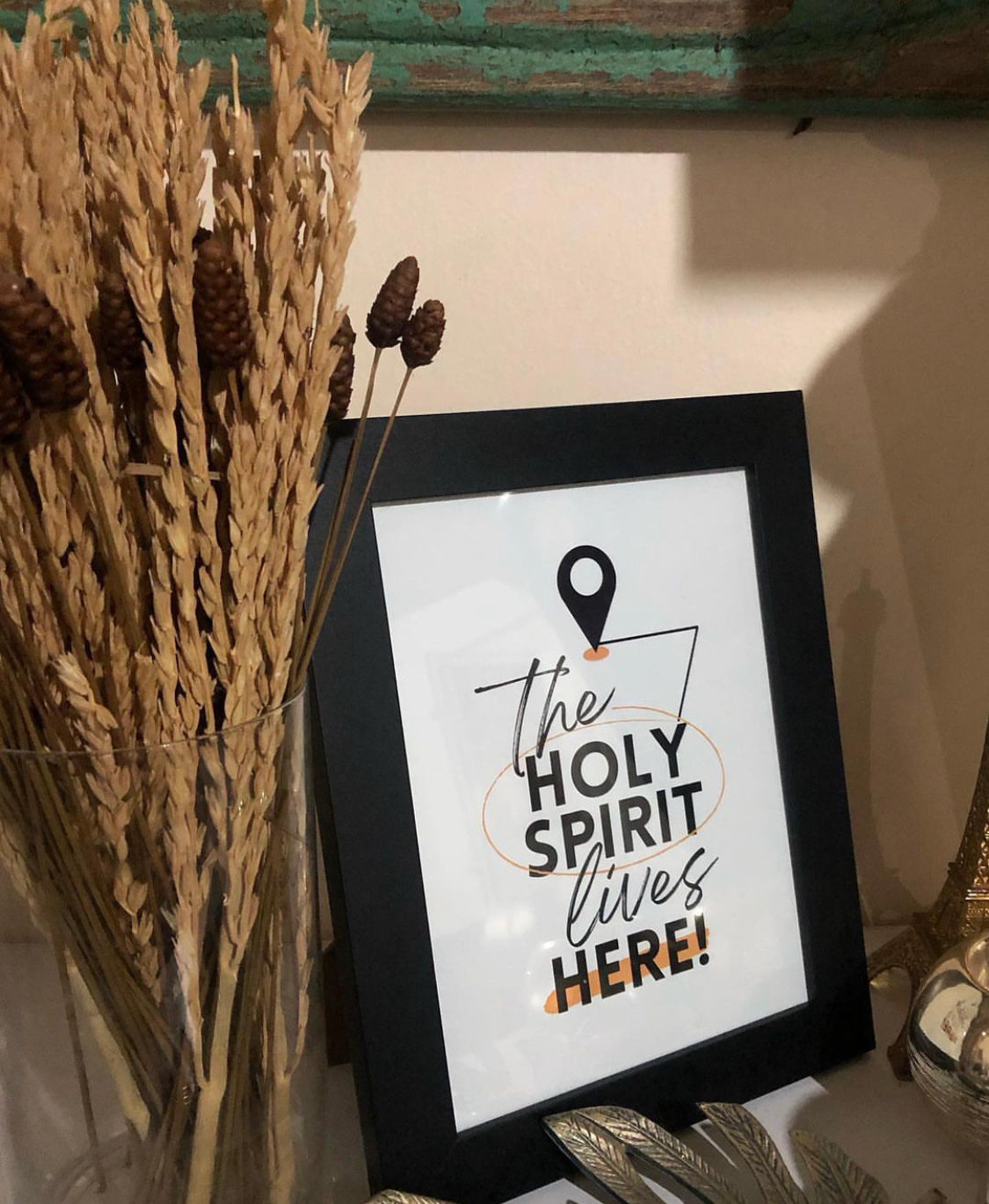 ‘The Holy Spirit lives here’ Wall Frame