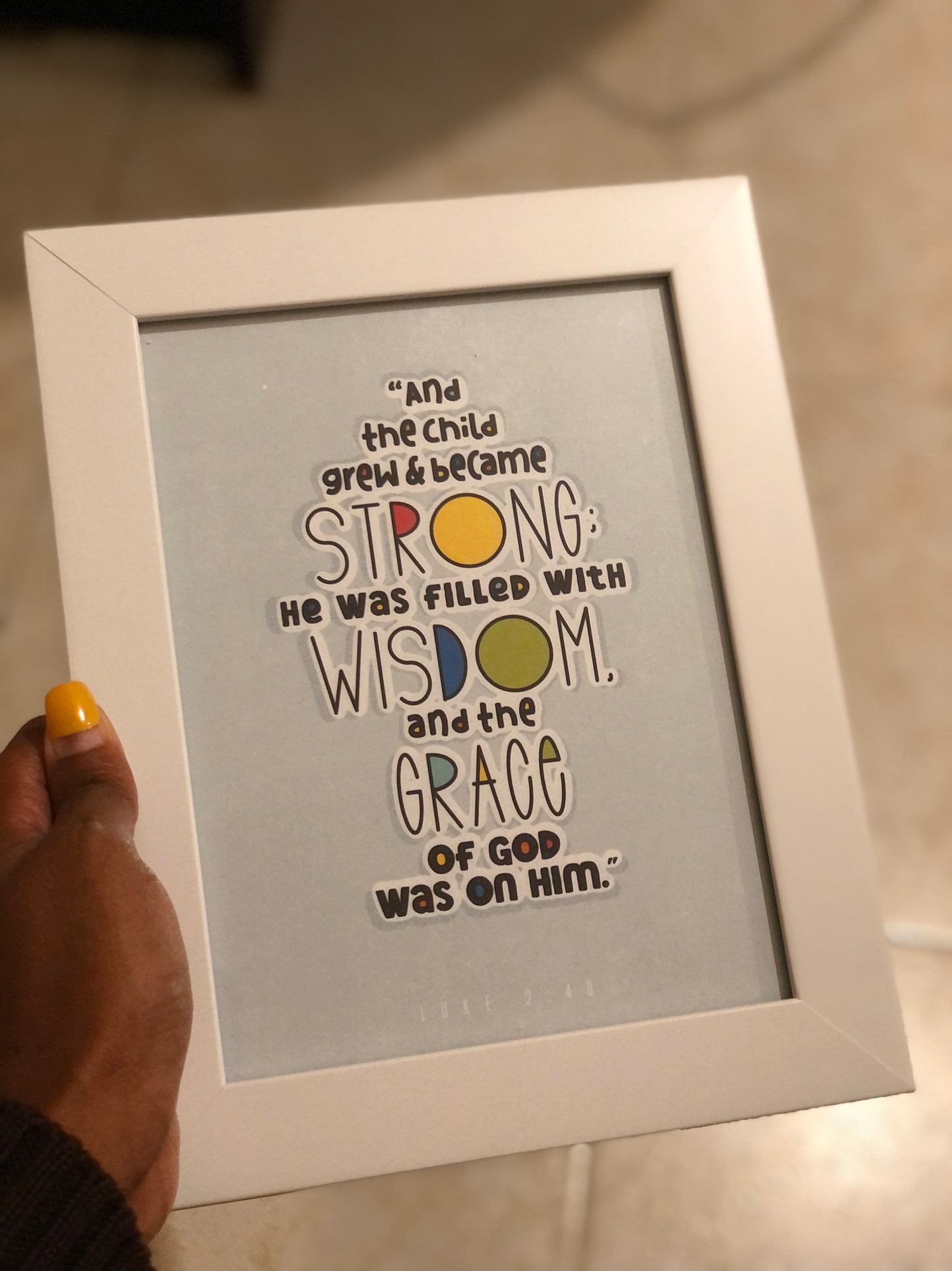 ‘Luke 2:40’ Wall Frame