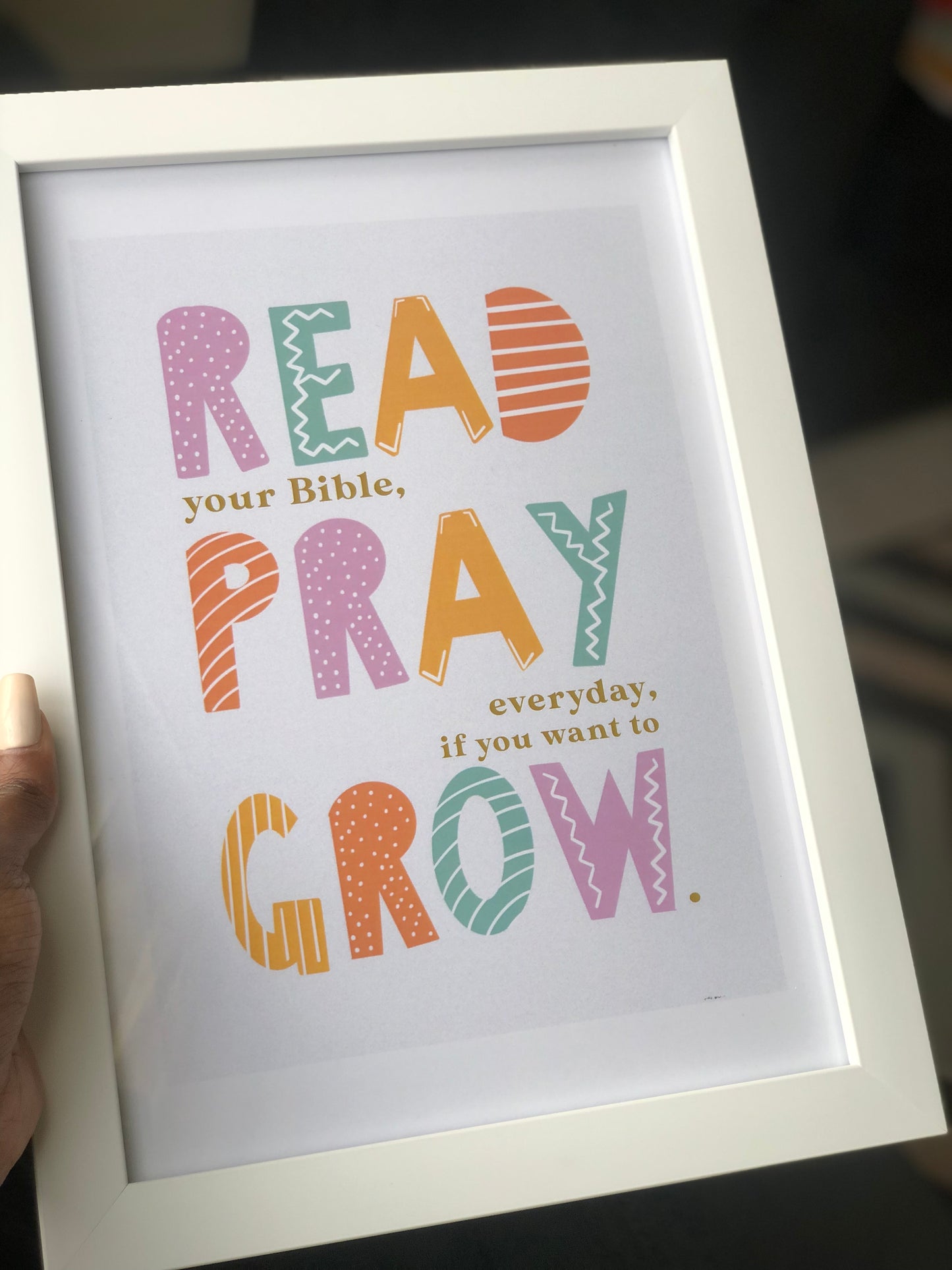 ‘Read, Pray, Grow’ Wall Frame