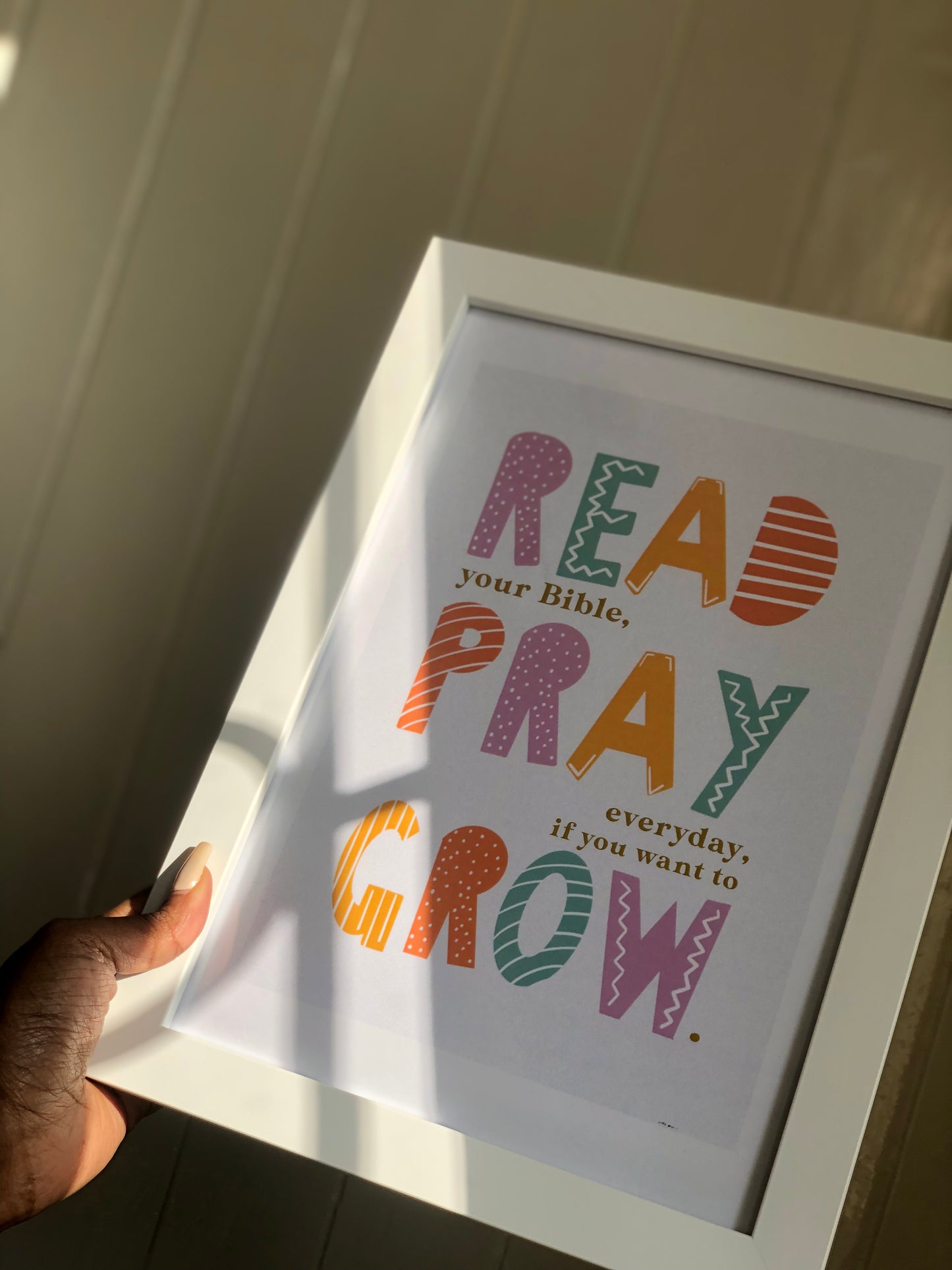 ‘Read, Pray, Grow’ Wall Frame