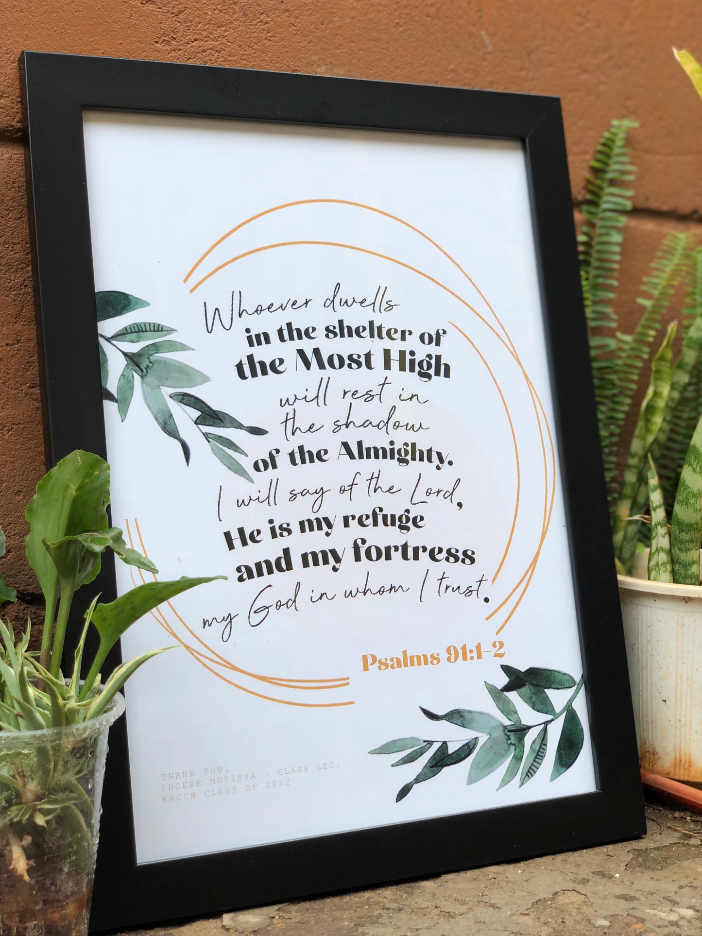 ‘Ps.91:1-2’ Wall Frame