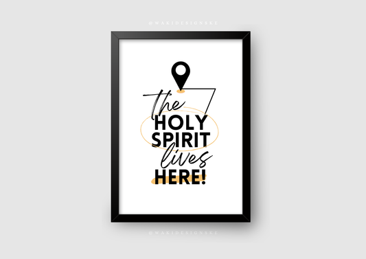 ‘The Holy Spirit lives here’ Wall Frame