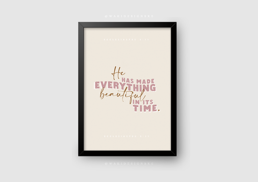 ‘Ecc. 3:11’ Wall Frame